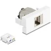 Delock Easy 45 Modul RJ45 Buchse zu LSA Cat.6A STP mit Verschlussclip und kabelbinderfrei