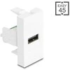 Delock Easy 45 Modul USB 2.0 Typ-A Buchse zu Terminalblock baltas