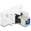 Delock Easy 45 Modul USB 5 Gbps Typ-A Buchse zu USB 5 Gbps Typ-B Buchse baltas