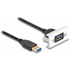 Delock Easy 45 Modul USB 5 Gbps Typ-A Buchse zu USB Typ-A Stecker mit Kabelpeitsche, 22,5 x 45 mm