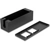 Delock Easy 45 Modulträger für Tisch- oder Wandmontage - 4 Port (22,5 x 45 mm) oder 2 Port (45 x 45 mm), Metall, juodas