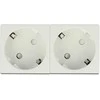 Delock Easy 45 Schutzkontakt-Steckdose 2-fach 45°-Anordnung 45 x 45 mm