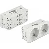 Delock Easy 45 Schutzkontakt-Steckdose 45°-Anordnung 2-fach erweiterbar 45 x 45 mm