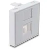 Delock Easy 45 V-Modulblende für Keystone Modul 1 Port mit Staubschutzklappe 45 x 45 mm baltas