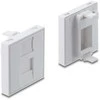 Delock Easy 45 V-Modulblende für Keystone Modul 1 Port mit Staubschutzklappe 45 x 45 mm baltas