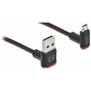 Delock EASY-USB 2.0 Kabelis Typ-A Stecker zu EASY-USB Typ Micro-B Stecker gewinkelt oben / unten 2 m juodas