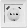 DeLOCK 11499, F tipo + USB A + USB C, Balta, 250 V, 0,2 A, 50 Hz, 4000 W