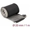 Delock EMV Abschirmgeflechtschlauch mit Reißverschluss hitzebeständig 1 m x 20 mm juodas