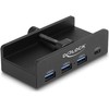 HUB USB Delock huby i koncentratory USB 2.0 Type-A 5000 Mbit/s Juodas