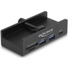Delock Externer USB 5 Gbps Hub mit 2 x USB Typ-A, 1 x USB Type-C™ und SD + Micro SD Slot mit Feststellschraube