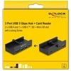 HUB USB Delock Zewnętrzny USB 5 Gbps Hub su 2 x USB Typ-A, 1 x USB Type-C™ i SD + Micro SD Slot su śrubą blokującą (64263)