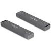 Delock Externes Gehäuse M.2 NVMe PCle SSD, SATA SSD (grau, mit USB Typ A-Stecker)