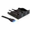 DELOCK priekinis skydelis 3,5 2x USB 3.0 juodas (Pinheader)