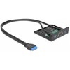 Šakotuvas Delock Front Panel 3.5? USB 5 Gbps 2 x USB Typ-A + HD-Audio (64150)