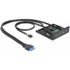 Šakotuvas Delock Front Panel 3.5? USB 5 Gbps 2 x USB Typ-A + HD-Audio (64150)