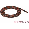 Delock Geflechtschlauch dehnbar 2 m x 6 mm juodas-raudona