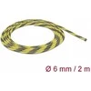 Delock Geflechtschlauch dehnbar 2 m x 6 mm juodas-gelb