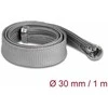 Delock Geflechtschlauch mit Reißverschluss hitzebeständig 1 m x 30 mm grau
