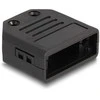 Delock Gehäuse für D-Sub 9 Pin Stecker / Buchse Kunststoffgehäuse mit Zugentlastung juodas