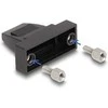 Delock Gehäuse für D-Sub 9 Pin Stecker / Buchse Kunststoffgehäuse für Flachbandkabel
