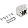 Delock Gehäuse für D-Sub 9 Pin Stecker / Buchse mit Metallhalterung 90° gewinkelt Zinklegierung