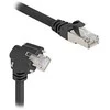 Delock GigE Kamera Kabelis RJ45 Stecker 45° gedreht und 90° gewinkelt mit Schrauben zu RJ45 Stecker Cat.6 S/FTP 2 m juodas
