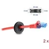 Delock Gummi Kabeldurchführung rund Ø 27 mm juodas 2 vnt.