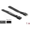 Delock HD Audio Flachbandkabel Mainboard Verlängerungskabel 9 Pin Pfostenstecker zu Pfostenbuchse 1 m juodas