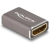 DELOCK HDMI Adapteris Buchse zu Buchse 8K 60 Hz grau Metall