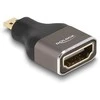 DELOCK HDMI Adapteris Micro-D Stecker zu A Buchse 8K 60 Hz grau Metall