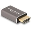 DELOCK HDMI Adapteris Stecker zu Buchse 8K 60 Hz grau Metall