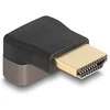 DELOCK HDMI Adapteris Stecker zu Buchse 90 oben gewinkelt 8K 60 Hz grau Metall