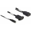 Delock HDMI Kabelis 4K 60 Hz mit DC Einspeisung 2,1 x 5,5 mm 0,30 m zum Einbau