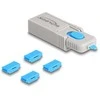Delock HDMI Port Blocker Set für HDMI Buchsen 4 Stück + Verschlusswerkzeug