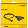 DELOCK HDMI Switch 3 x HDMI in zu 1 x HDMI out 8K 60 Hz mit integriertem Kabelis 60cm