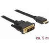 Delock HDMI laidas – DVI-D 5m juodas (85586)