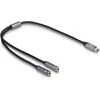 USB adapteris Delock ausinių adapteris USB Type-C™ Wtyk DAC 24 bitų / 96 kHz didelės raiškos su 2 x 3,5 mm 3 kontaktų lizdu (66616)