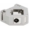 Delock Hutschienenadapter mit Keystone IEC Buchse zu Terminalblock
