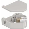 Delock Hutschienenadapter mit Keystone LC Duplex Buchse zu LC Duplex Buchse beige