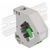 Delock Hutschienenadapter mit Keystone LC Duplex Buchse zu LC Duplex Buchse grün