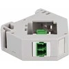Delock Hutschienenadapter mit Keystone LC Duplex Buchse zu LC Duplex Buchse grün