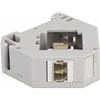 Delock Hutschienenadapter mit Keystone LC Duplex Buchse zu LC Duplex Buchse beige