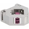 Delock Hutschienenadapter mit Keystone LC Duplex Buchse zu LC Duplex Buchse violett
