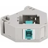 Delock Hutschienenadapter mit Keystone SC Simplex Buchse zu SC Simplex Buchse aqua