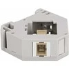 Delock Hutschienenadapter mit Keystone SC Simplex Buchse zu SC Simplex Buchse beige