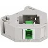 Delock Hutschienenadapter mit Keystone SC Simplex Buchse zu SC Simplex Buchse grün