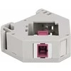 Delock Hutschienenadapter mit Keystone SC Simplex Buchse zu SC Simplex Buchse violett