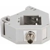 Delock Hutschienenadapter mit Keystone ST Simplex Buchse zu ST Simplex Buchse