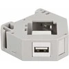 Delock Hutschienenadapter mit Keystone USB 2.0 Typ-A Buchse zu USB 2.0 Typ-A Buchse