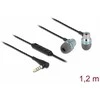 Ausinės Delock In-Ear Ausinės su wtykiem 3,5 mm 4-pin Mikrofonas i regulator głośności + funkcja szybkiego wyciszenia išmaniems telefonams i tabletów